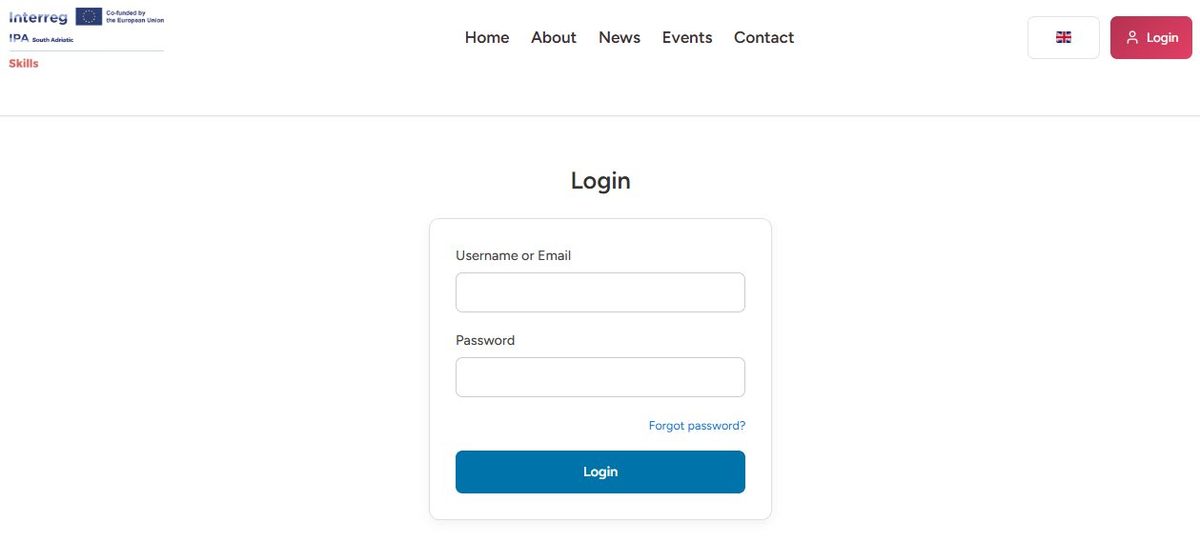 Figure 3.4 — The Login page