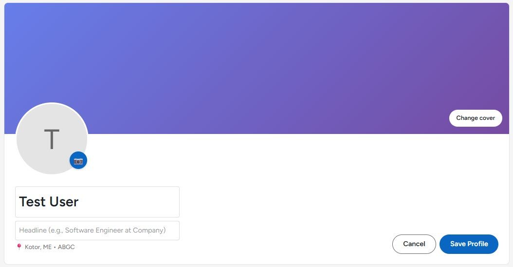 Figure 4.3 — Profile header area