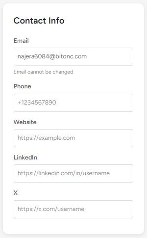 Figure 4.5 — Contact information section