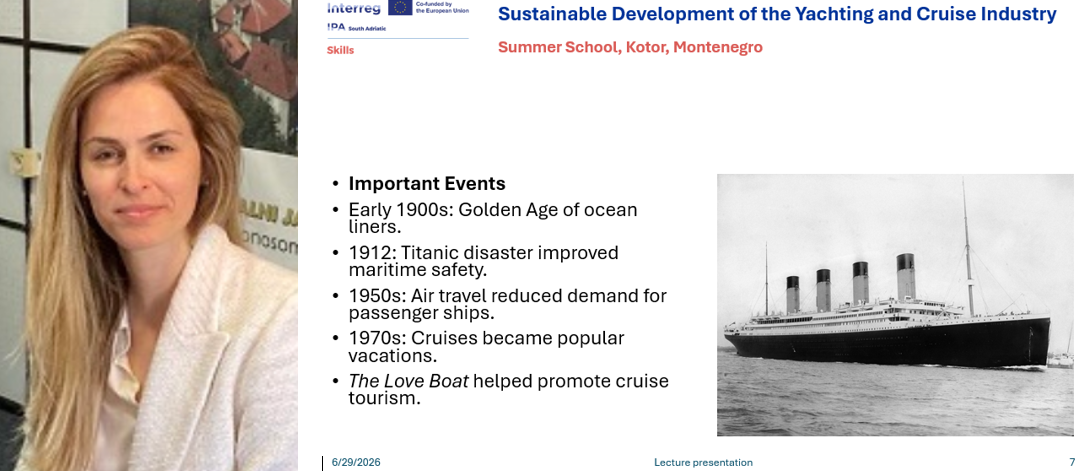 Kotor Summer School Opens Thematic Module on Nautical and Cruising Tourism