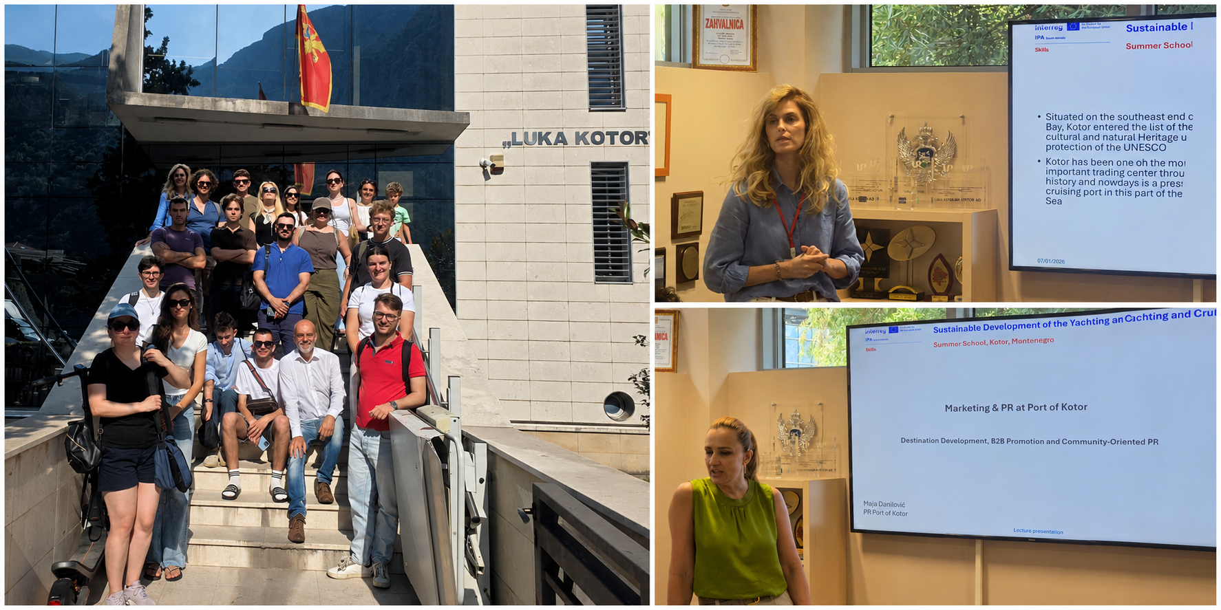 Interreg Skills, Kotor Summer School Participants Visit the Port of Kotor
