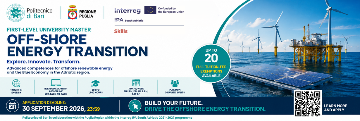 Interreg Skills Applications Open for the First-Level Master’s Programme in “Off-Shore Energy Transition”